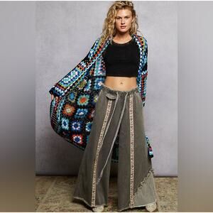 MSRP $148 ✨ POL Granny Square Maxi Cardigan Sweater – One Size ✨